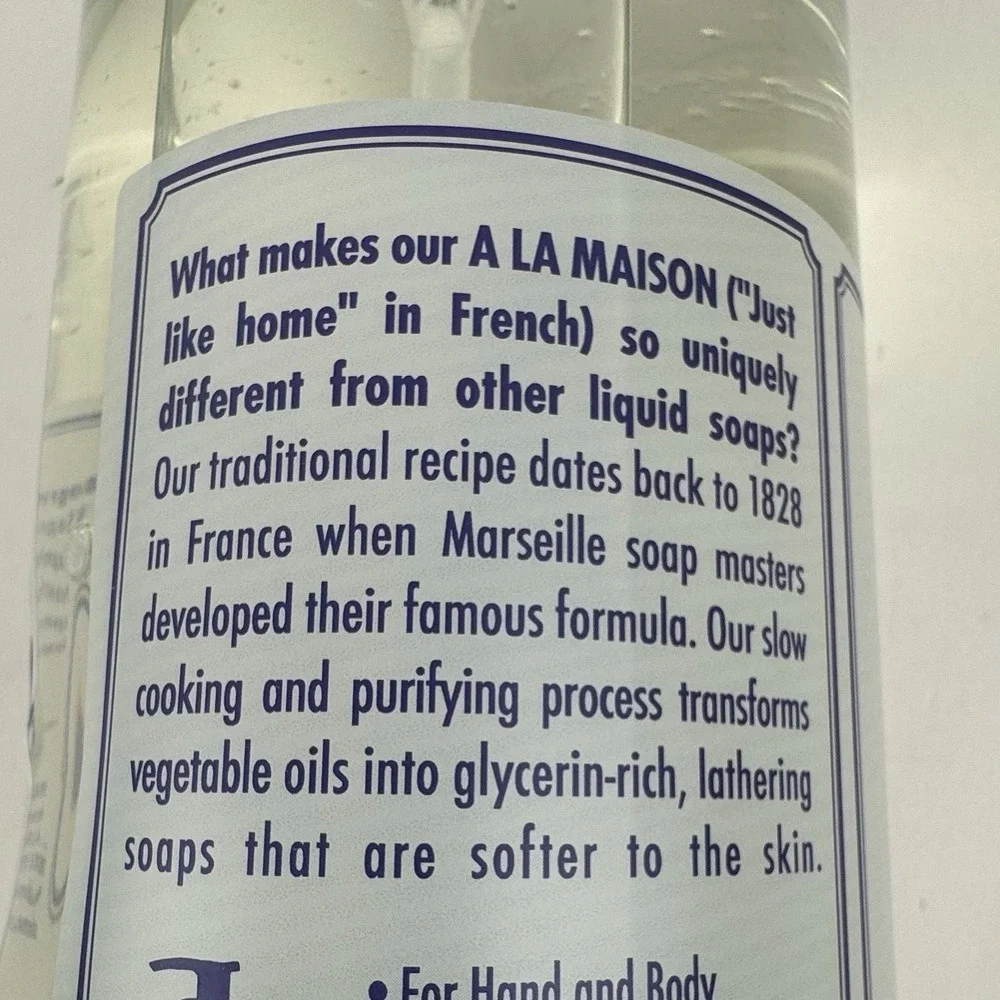 A La Maison Fragrance Free Liquid Soap 33.8 oz | Hand & Body Wash | Gentle